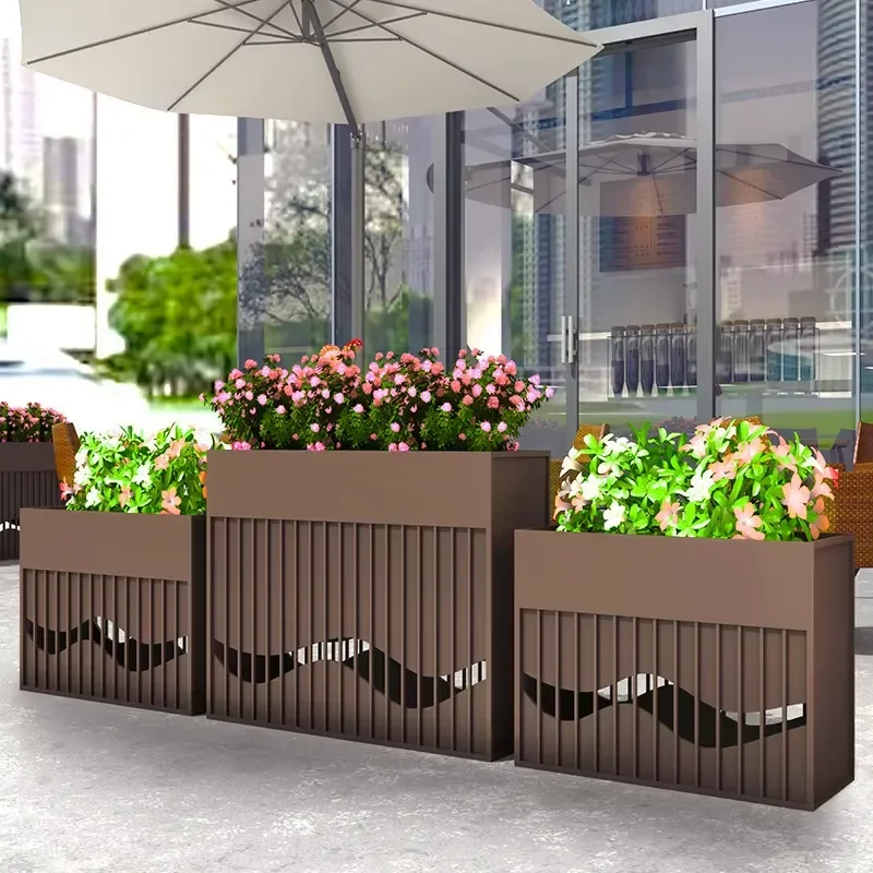 Decoration Outdoor Steel Plant Pots Street Metal Flower Planter Pot Galvanized Flower Planter
Decoration Outdoor Steel Plant Pots Street Metal Flower Planter Pot Galvanized Flower Planter