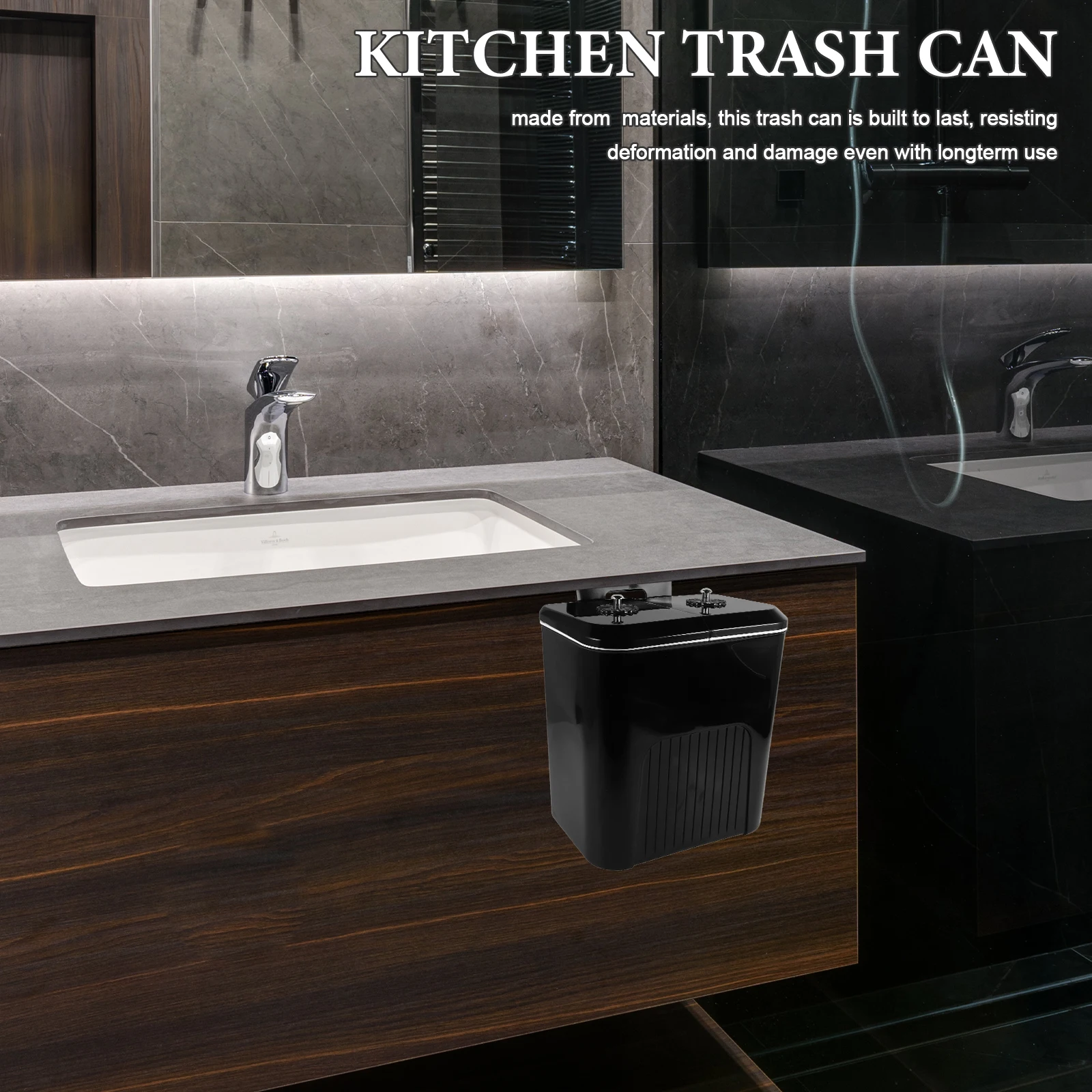 Kitchen Trash Can Dual Rubbish Compartment Hanging Bathroom Outdoor Double Bin Bedside Plastic Dry and Wet Garbage
Kitchen Trash Can Dual Rubbish Compartment Hanging Bathroom Outdoor Double Bin Bedside Plastic Dry and Wet Garbage