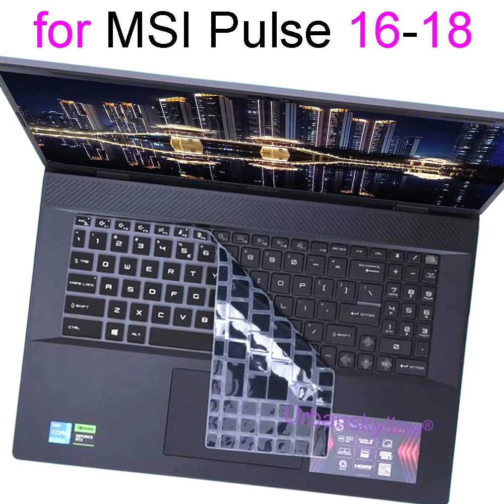 Чехол для клавиатуры для MSI Pulse 17 16 A17 A16 GL66 GL76, силиконовый защитный чехол, прозрачный черный
Чехол для клавиатуры для MSI Pulse 17 16 A17 A16 GL66 GL76, силиконовый защитный чехол, прозрачный черный