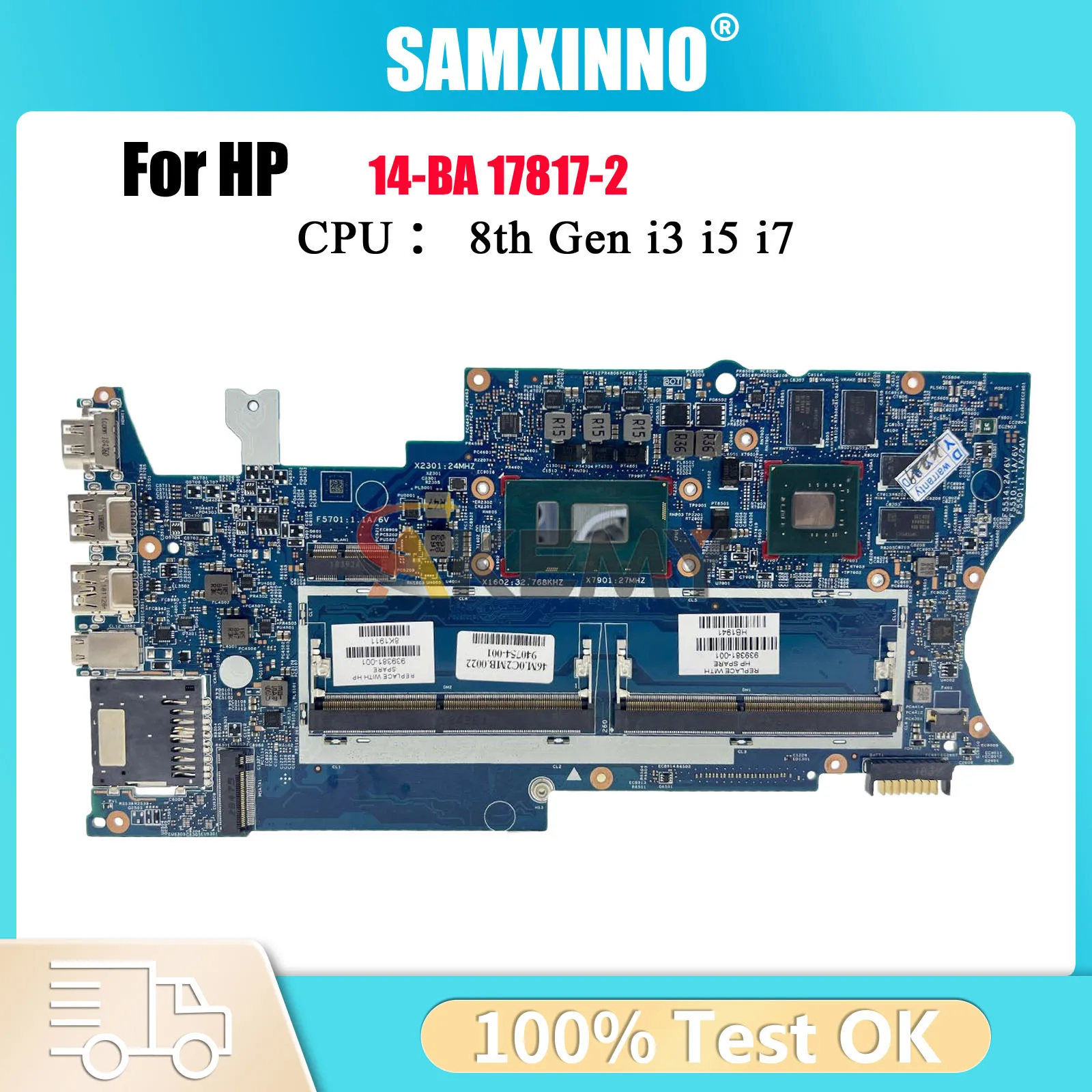 17817-2 939382-601 939381-601 With i5 i7 CPU DDR4 For HP Pavilion X360 14-BA 14M-BA Laptop Motherboard 100% Fully Tested
17817-2 939382-601 939381-601 With i5 i7 CPU DDR4 For HP Pavilion X360 14-BA 14M-BA Laptop Motherboard 100% Fully Tested