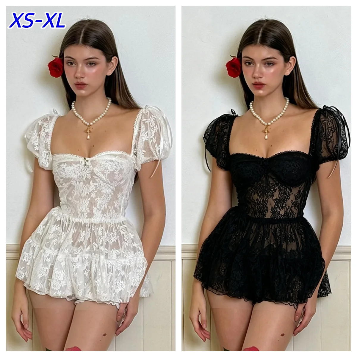 Gothic Black Lace Retro Princess Women Casual Sweet Elegant Bodycon Short Party Dress Office Lady Fashion Y2k Vintage Clothing
Gothic Black Lace Retro Princess Women Casual Sweet Elegant Bodycon Short Party Dress Office Lady Fashion Y2k Vintage Clothing