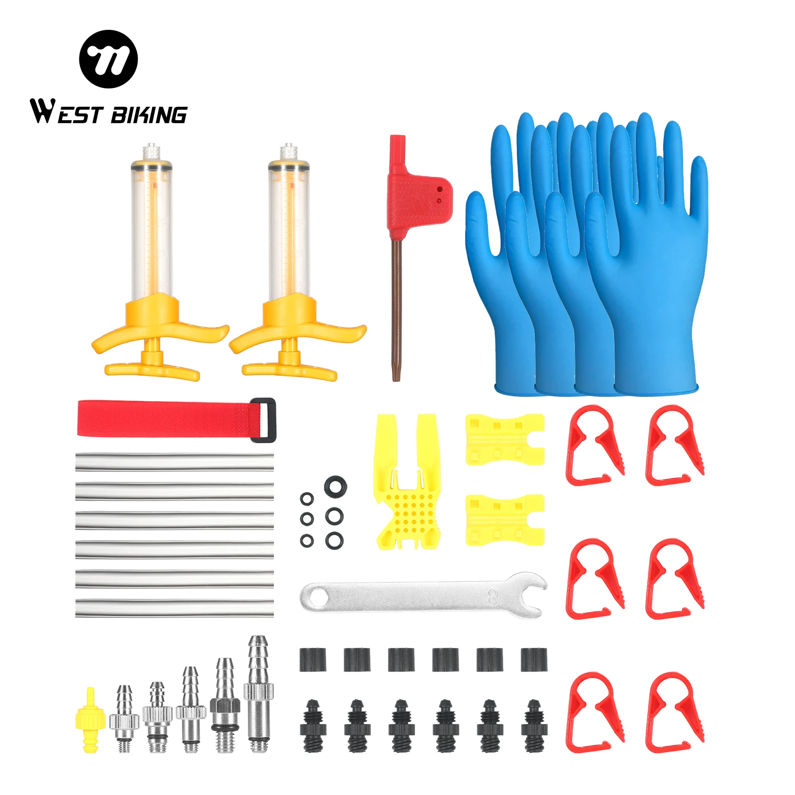 WEST BIKING Bike Hydraulic Disc Brake Oil Bleed Kit Plastic Connector Oil Changing And Filling Durable Tool MTB Bike Accessories
WEST BIKING Bike Hydraulic Disc Brake Oil Bleed Kit Plastic Connector Oil Changing And Filling Durable Tool MTB Bike Accessories