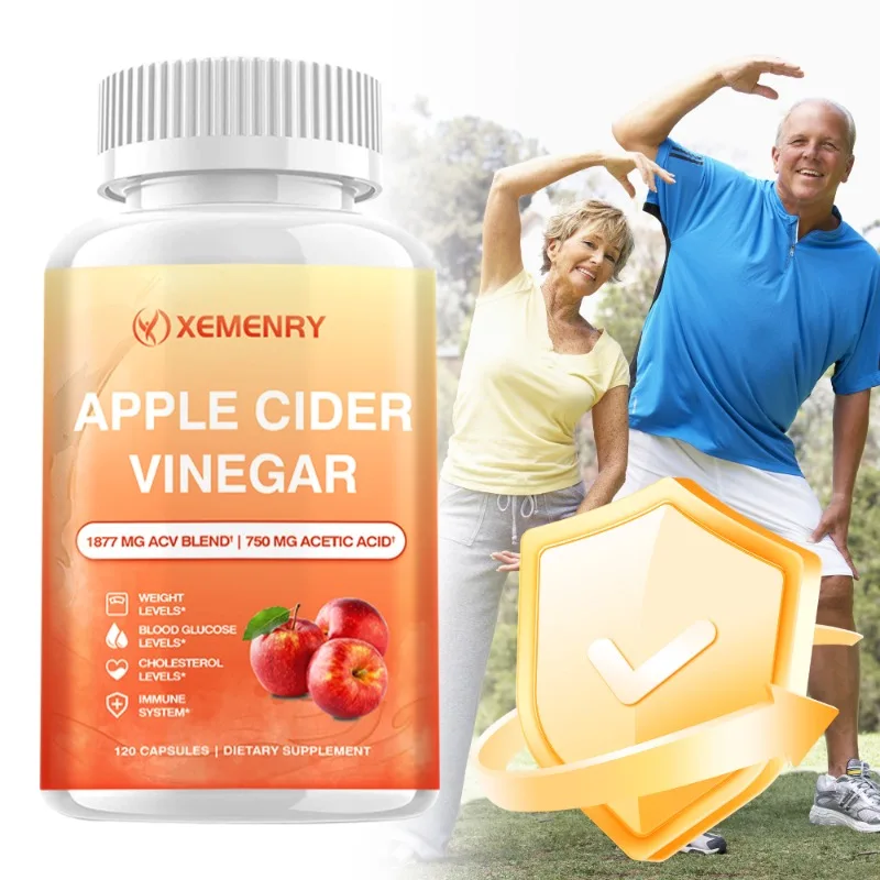 Apple Cider Vinegar - Weight Management, Digestion, Detoxification & Immunity Relieves Gas & Bloating - 120 Capsules
Apple Cider Vinegar - Weight Management, Digestion, Detoxification & Immunity Relieves Gas & Bloating - 120 Capsules