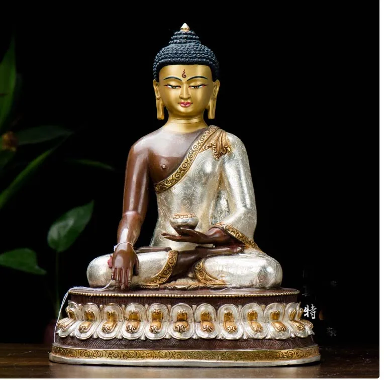 30CM TALL # High-grade buddha Talisman efficacious Protection # Tibetan Nepal Buddhism Sakyamuni Buddha silvering brass statue
30CM TALL # High-grade buddha Talisman efficacious Protection # Tibetan Nepal Buddhism Sakyamuni Buddha silvering brass statue