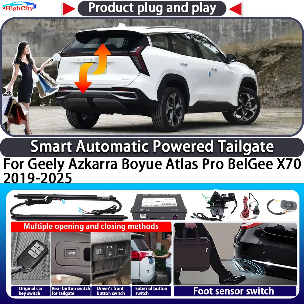 For Geely Azkarra Boyue Atlas Pro BelGee X70 2019-2025 Smart Automatic Powered Tailgate Key Lift Close Electric Power Tailgate
For Geely Azkarra Boyue Atlas Pro BelGee X70 2019-2025 Smart Automatic Powered Tailgate Key Lift Close Electric Power Tailgate