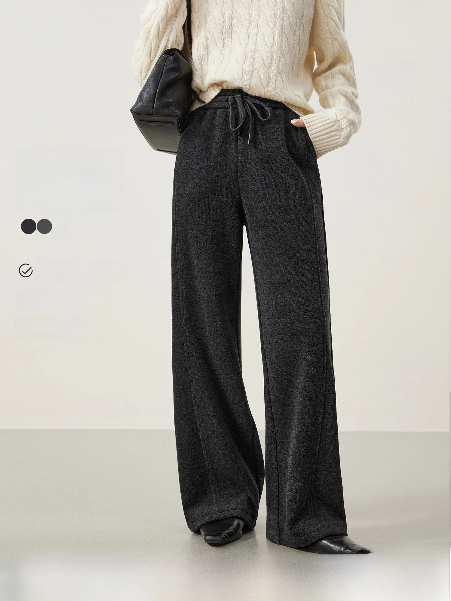 Muss Air Pants Sculptural Sense Drawstring Elastic Waist Fleece Lined Straight Casual Pants Women High Waist Straight Leg
Muss Air Pants Sculptural Sense Drawstring Elastic Waist Fleece Lined Straight Casual Pants Women High Waist Straight Leg