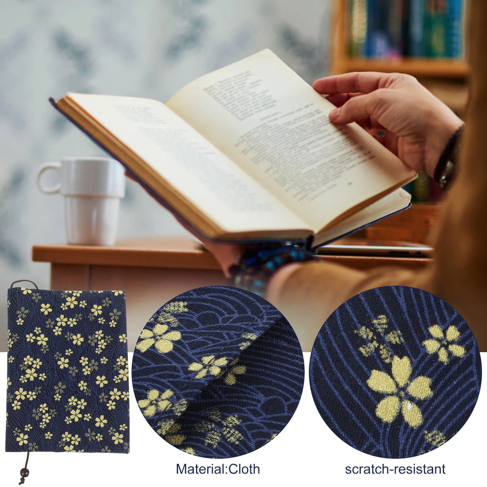 Cover Fabric Book Sleeve Protector Books Journal Navy Cloth Sleeves for Lovers Student
Cover Fabric Book Sleeve Protector Books Journal Navy Cloth Sleeves for Lovers Student