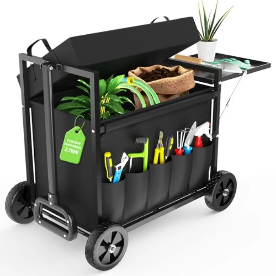 Garden Seat with Wheels 400 lbs Rolling Stool for Seniors Patio Lawn Backyard Gardening Foldable Storage Cart with Side Trays a
Garden Seat with Wheels 400 lbs Rolling Stool for Seniors Patio Lawn Backyard Gardening Foldable Storage Cart with Side Trays a