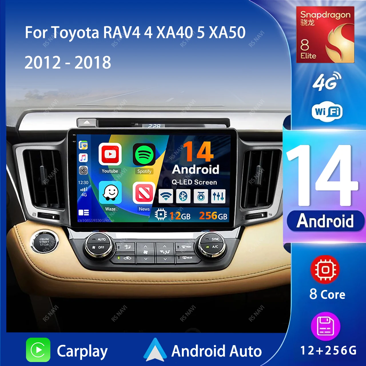 Android 14 Carplay Auto Car Radio Multimedia Player For Toyota RAV4 4 XA40 5 XA50 2012-2018 Autoradio GPS Stereo 2din Head Unit
Android 14 Carplay Auto Car Radio Multimedia Player For Toyota RAV4 4 XA40 5 XA50 2012-2018 Autoradio GPS Stereo 2din Head Unit