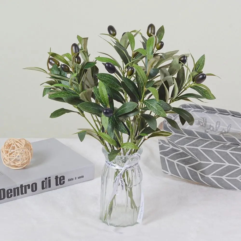 With Olive Fruit Artificial Olive Branch Elegant Handmade Artificial Olive Leaf 38cm Plastic Fake Plants Office
With Olive Fruit Artificial Olive Branch Elegant Handmade Artificial Olive Leaf 38cm Plastic Fake Plants Office