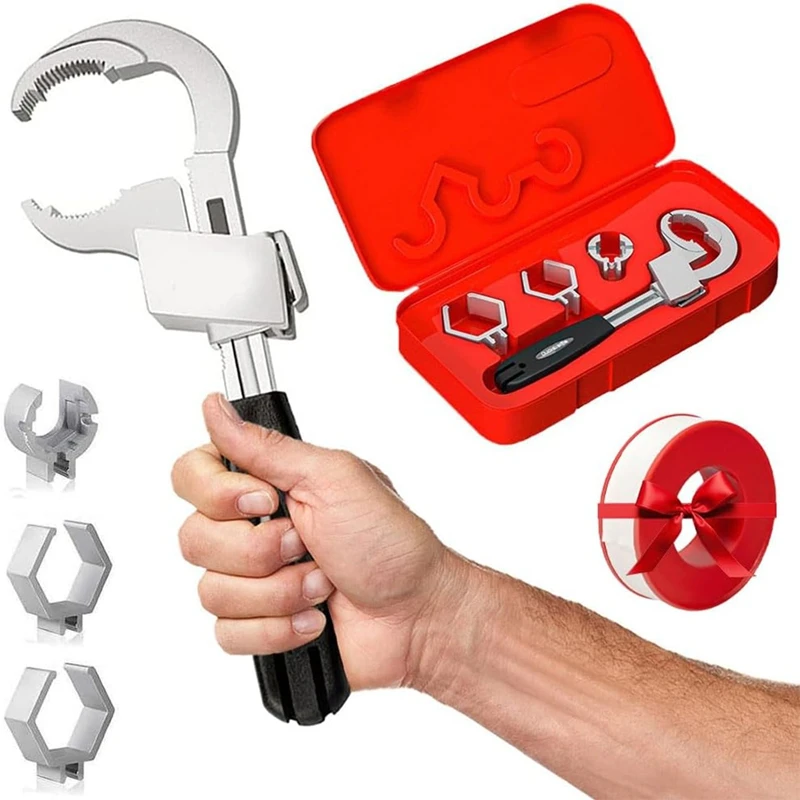 A98E-Plumbing Faucet Plumbing Wrench, Universal Adjustable Double-Ended Wrench, Wrench Faucet Tool For Tight Spaces
A98E-Plumbing Faucet Plumbing Wrench, Universal Adjustable Double-Ended Wrench, Wrench Faucet Tool For Tight Spaces