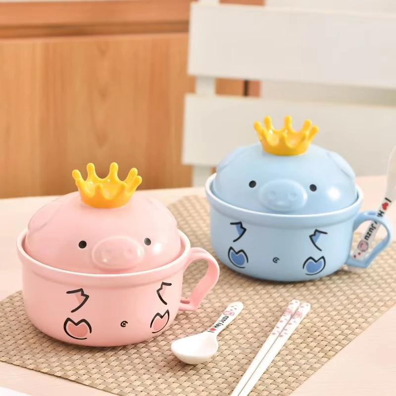 Pig Shape Non Stick Ceramic Noodles Bowl Chinese Cute Mini Casserole Crown Pig Instant Noodles Bowl Daily Kitchen Use Tableware
Pig Shape Non Stick Ceramic Noodles Bowl Chinese Cute Mini Casserole Crown Pig Instant Noodles Bowl Daily Kitchen Use Tableware
