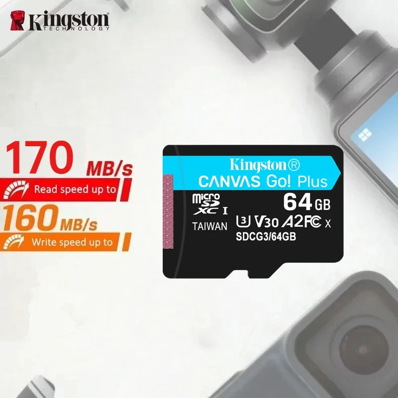 Kingston Canvas Go Plus Micro SD Card 64GB 128GB 256GB 512GB Memory Card V30 U3 Flash Card Up to 170MB/s read for Phone TF Card
Kingston Canvas Go Plus Micro SD Card 64GB 128GB 256GB 512GB Memory Card V30 U3 Flash Card Up to 170MB/s read for Phone TF Card