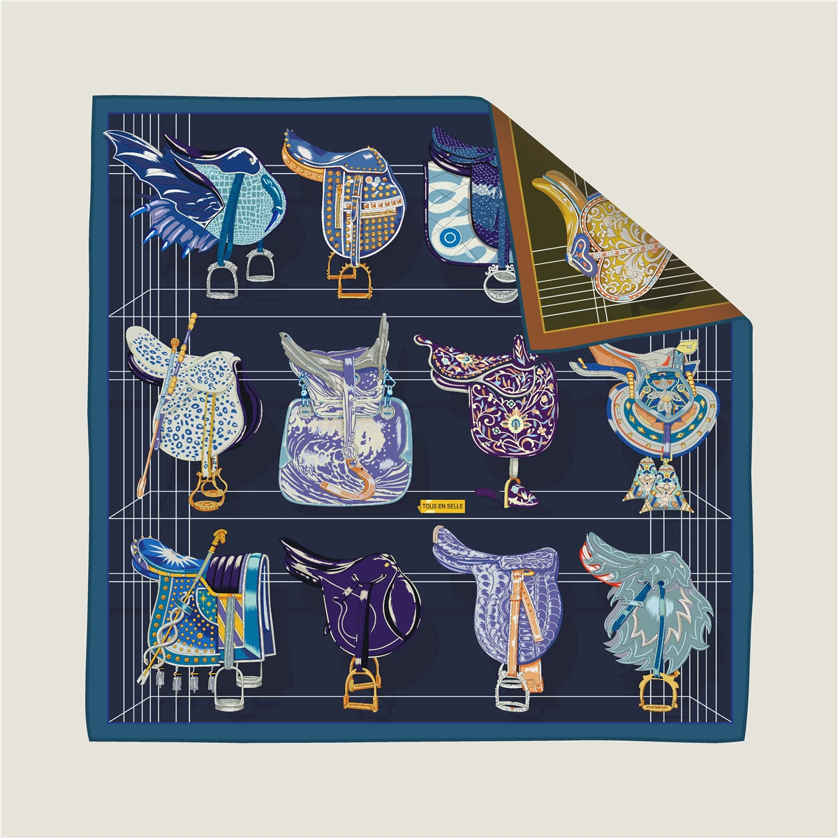 Saddle Double Face Scarf Silk Twill with Hand-roll 90cm Square Bandanas Head Hair Shawls Foulard Bag Belt Decoration Christmas
Saddle Double Face Scarf Silk Twill with Hand-roll 90cm Square Bandanas Head Hair Shawls Foulard Bag Belt Decoration Christmas