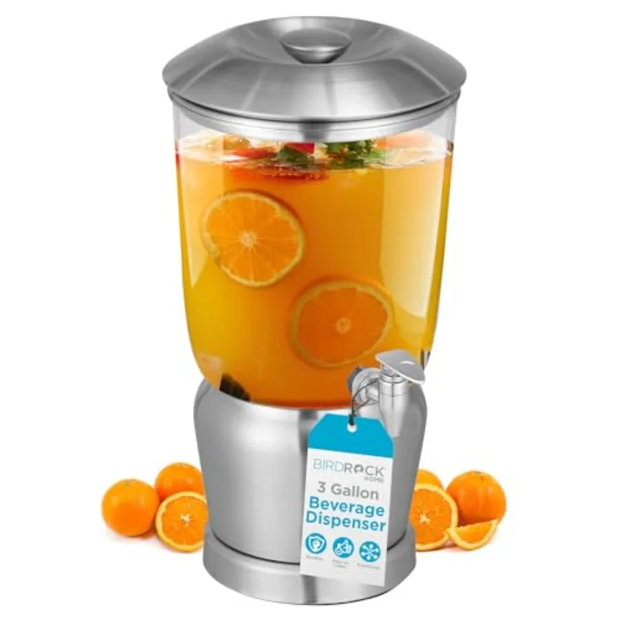 3 Gallon Stainless Steel Beverage Dispenser with Ice Container Spigot - Round - Lemonade Sangria Tea Water Drink Jar Jug - Home
3 Gallon Stainless Steel Beverage Dispenser with Ice Container Spigot - Round - Lemonade Sangria Tea Water Drink Jar Jug - Home