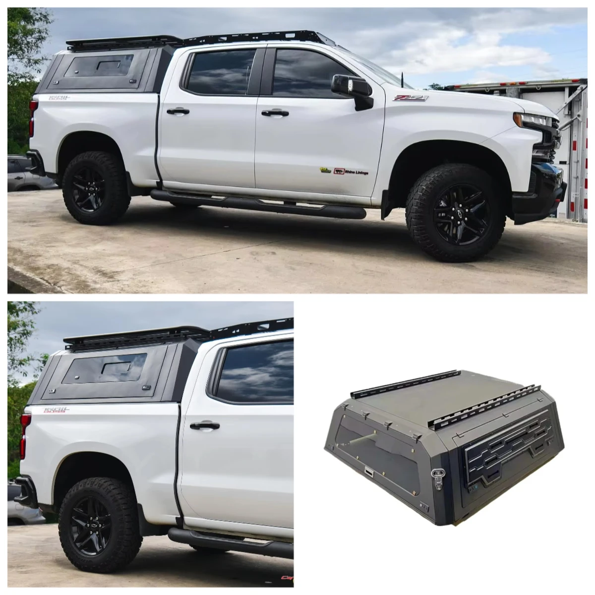 4x4 Offroad Waterproof Steel Hard Top Canopy Pickup Truck Topper Camper Side Steps for Silverado
4x4 Offroad Waterproof Steel Hard Top Canopy Pickup Truck Topper Camper Side Steps for Silverado
