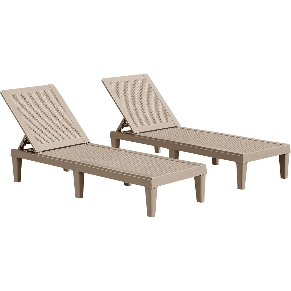 Patio Chaise Lounge Chair Set of 2 Outdoor PE Waterproof Adjustable Easy Assembly Lounge Chairs for Outside Pool Garden Deck Be
Patio Chaise Lounge Chair Set of 2 Outdoor PE Waterproof Adjustable Easy Assembly Lounge Chairs for Outside Pool Garden Deck Be