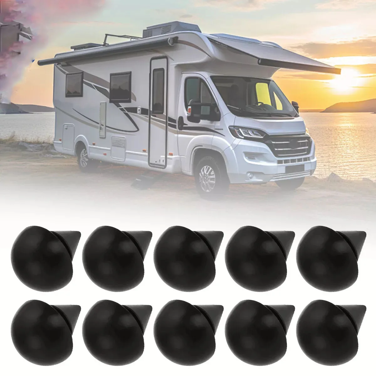 10PCS Black Rubber Bump Stop for Thetford Glass Lid Caravan Motorhome Camper Cookware Wear-Resistant RV Accessories
10PCS Black Rubber Bump Stop for Thetford Glass Lid Caravan Motorhome Camper Cookware Wear-Resistant RV Accessories
