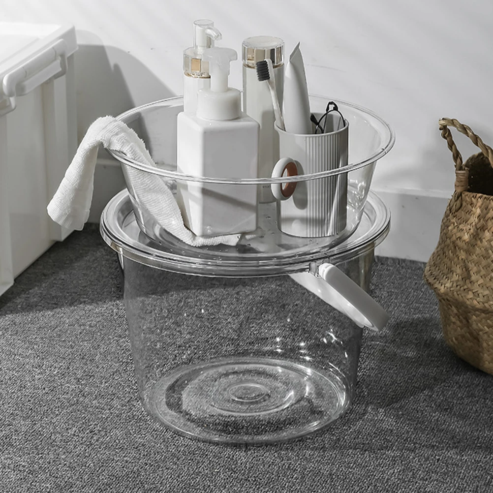 1 Set Of Clear Water Bucket With Handle Face Washing Basin Transparent Plastic Tub For Household Cleaning Foot Soak Portable
1 Set Of Clear Water Bucket With Handle Face Washing Basin Transparent Plastic Tub For Household Cleaning Foot Soak Portable