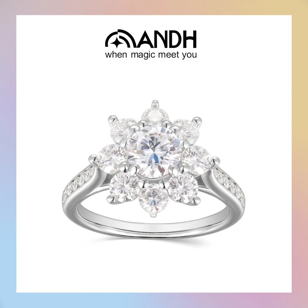 ANDH 2.76ct D Color VVS1 Moissanite Ring for Women Snowflake Design Sparkling Engagement Rings Wedding Party Fine Jewelry Gift
ANDH 2.76ct D Color VVS1 Moissanite Ring for Women Snowflake Design Sparkling Engagement Rings Wedding Party Fine Jewelry Gift