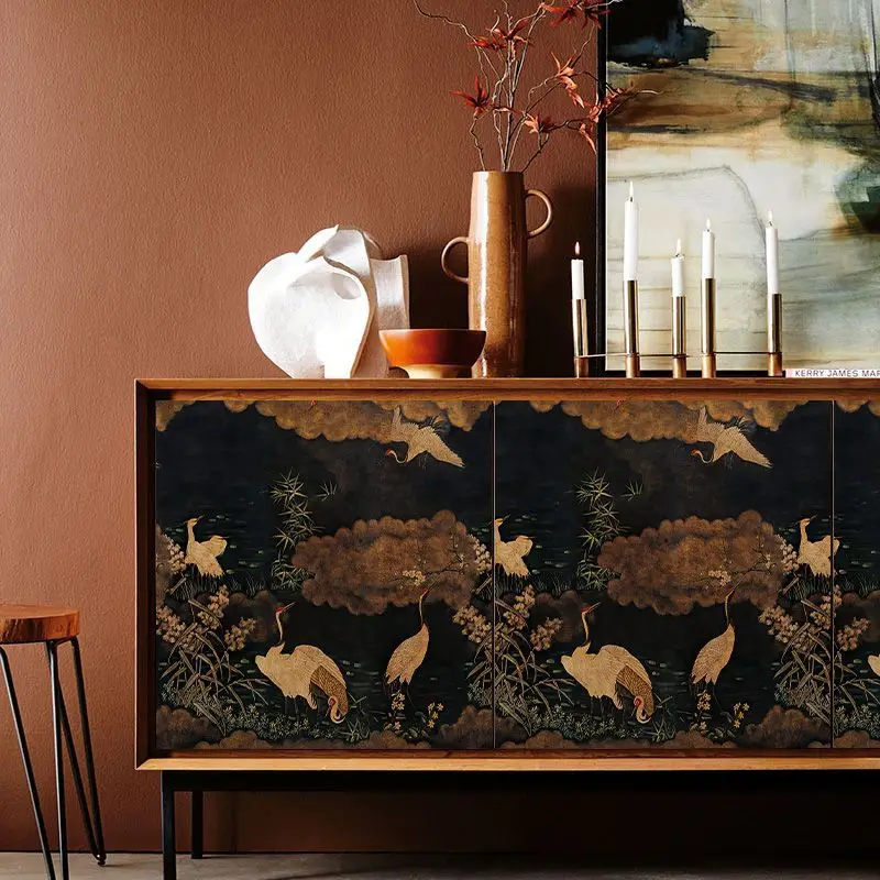 Vintage Dark Peel and Stick Wallpaper Classic Crane Contact Paper Boho Waterproof Shelf Adhesive Wallpaper for Walls Cabinet
Vintage Dark Peel and Stick Wallpaper Classic Crane Contact Paper Boho Waterproof Shelf Adhesive Wallpaper for Walls Cabinet