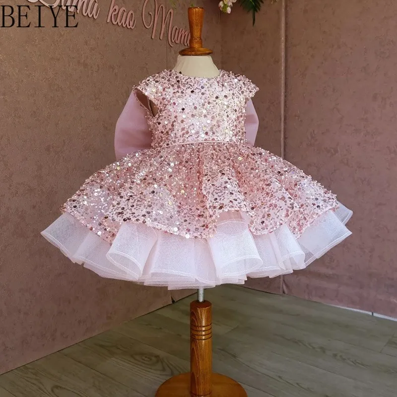 Glitter Sequin Puffy Tulle Girls Pageant Dress O-Neck Sleeveless Children Birthday Dress Photoshoot Formal Flower Girl Dresses
Glitter Sequin Puffy Tulle Girls Pageant Dress O-Neck Sleeveless Children Birthday Dress Photoshoot Formal Flower Girl Dresses