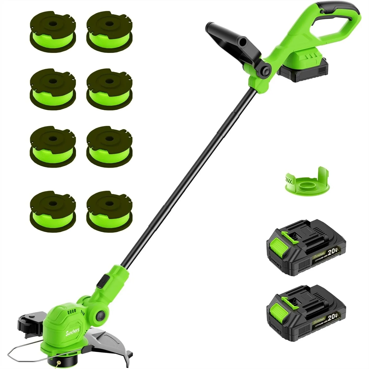 12-Inch 20V Cordless String Trimmer & Edger, 2-in-1 Grass Mower with Auto Line Feed, 2x2.0Ah Battery & Charger, 8 Spools
12-Inch 20V Cordless String Trimmer & Edger, 2-in-1 Grass Mower with Auto Line Feed, 2x2.0Ah Battery & Charger, 8 Spools