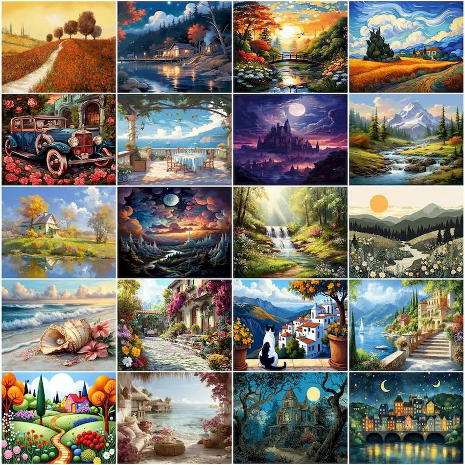GATYZTORY Painting By Numbers On Canvas To Paint For Handiwork Crafts Supplies Adults Drawing Landscape Living Room Decoration
GATYZTORY Painting By Numbers On Canvas To Paint For Handiwork Crafts Supplies Adults Drawing Landscape Living Room Decoration