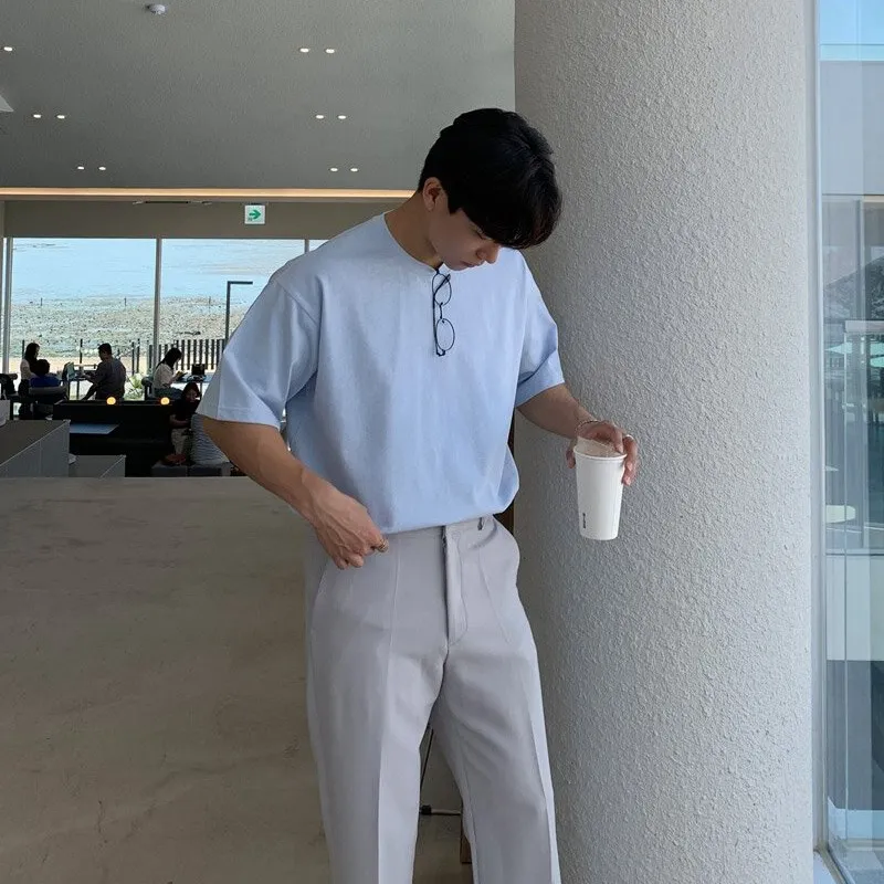 Loose Men's Pure Cotton ort Sve T-irt Color Casual Spring Summer f Sve Body Fit Versatile New Sle
Loose Men's Pure Cotton ort Sve T-irt Color Casual Spring Summer f Sve Body Fit Versatile New Sle