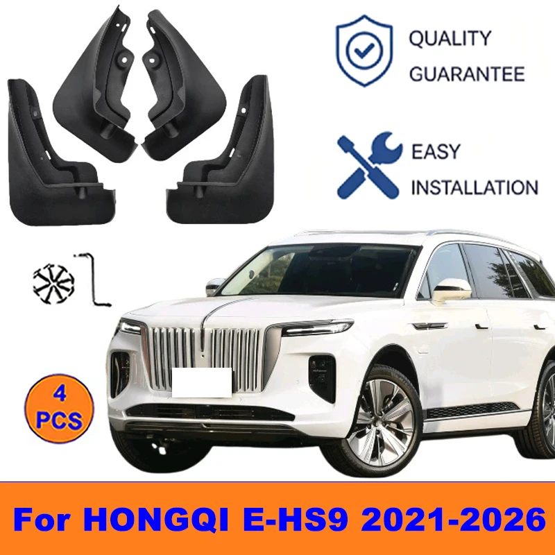 4Pcs Mud Flaps For HONGQI E-HS9 2021-2026 - Splash Guards Front&Rear Wheel Fender Mudguards Car Exterior Protection Accessories
4Pcs Mud Flaps For HONGQI E-HS9 2021-2026 - Splash Guards Front&Rear Wheel Fender Mudguards Car Exterior Protection Accessories