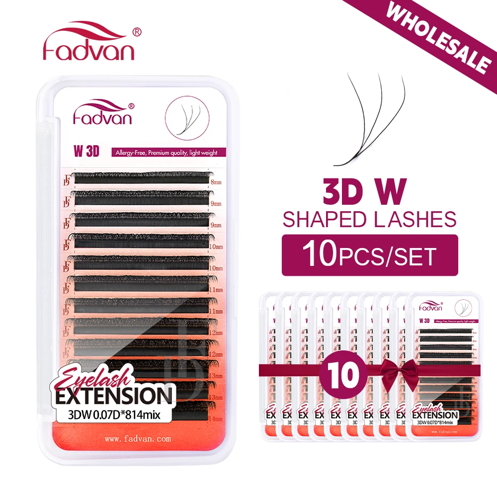 FADVAN 10PCS 3D W Shape Eyelash Extensions Premade Volume Fans 3D Indivisual Cluster Auto Flower False Eyelash Makeup Tools
FADVAN 10PCS 3D W Shape Eyelash Extensions Premade Volume Fans 3D Indivisual Cluster Auto Flower False Eyelash Makeup Tools