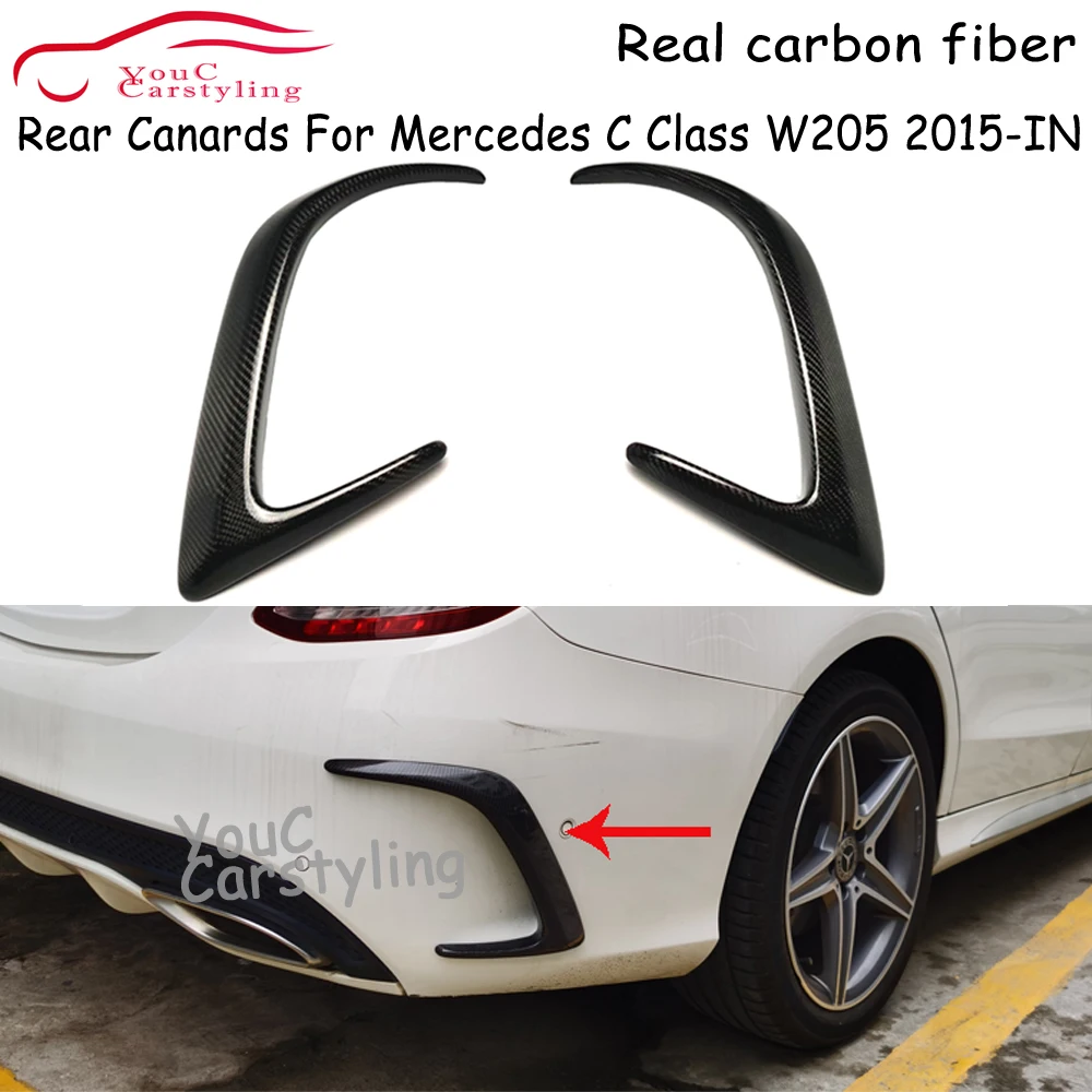 Carbon Fiber Rear Bumper Canards Splitter For Mercedes Benz C-Class W205 2-door 4-door Sport Edition 2015+
Carbon Fiber Rear Bumper Canards Splitter For Mercedes Benz C-Class W205 2-door 4-door Sport Edition 2015+