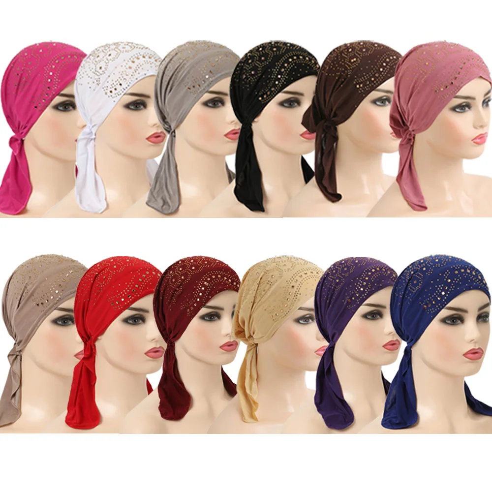Rhinestone Muslim Inner Hijab Underscarf Tube Bonnet Women Soft Turban Headscarf Islamic Hair Protection Headwear Beanie
Rhinestone Muslim Inner Hijab Underscarf Tube Bonnet Women Soft Turban Headscarf Islamic Hair Protection Headwear Beanie