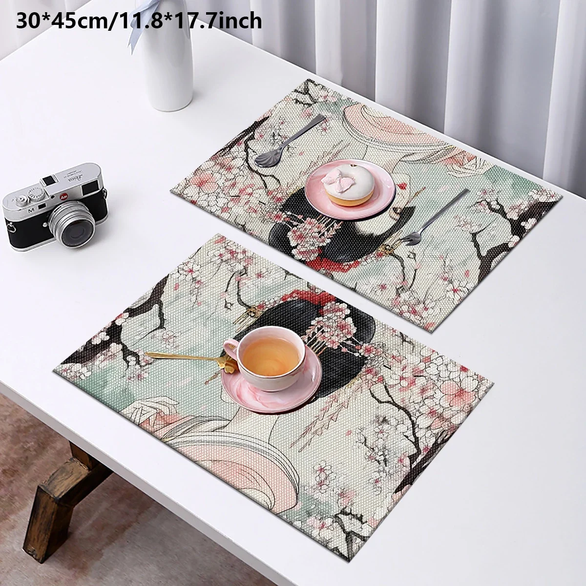 A peach blossom pattern anti slip decorative table mat, easy to clean, suitable for dining tables in restaurants, etc Doir Mat
A peach blossom pattern anti slip decorative table mat, easy to clean, suitable for dining tables in restaurants, etc Doir Mat