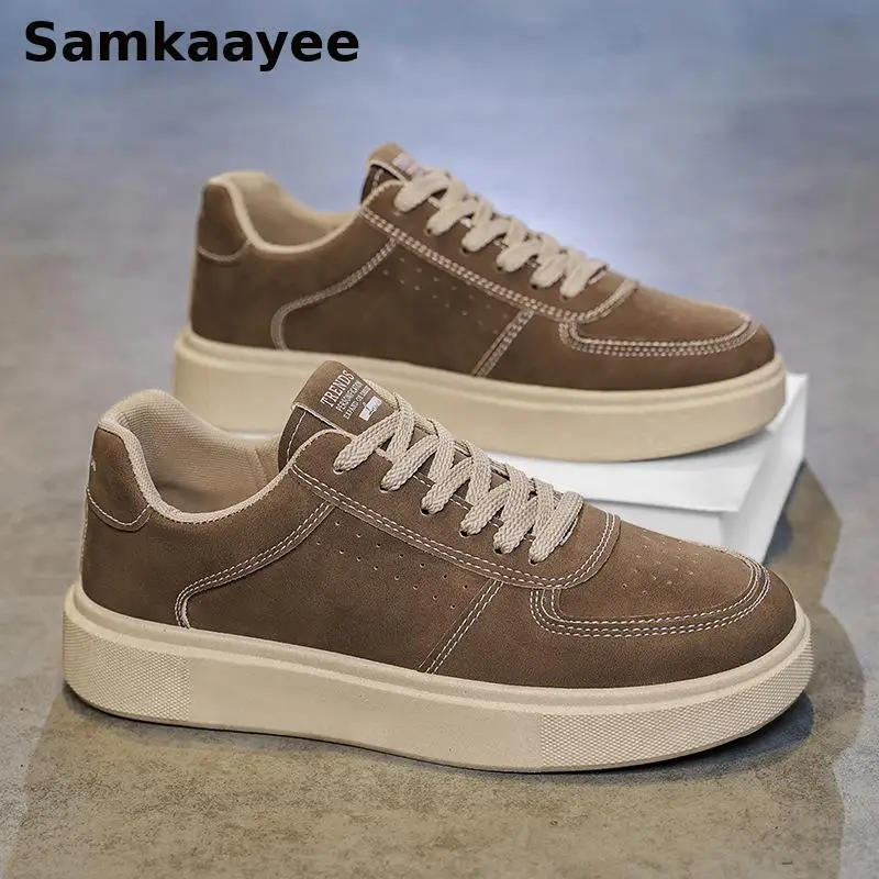 Мужская обувь 39-44, весенне-осенние повседневные кроссовки на шнуровке, Zapatillas Hombre, противоскользящая дышащая уличная прогулочная обувь на толстой подошве 
Мужская обувь 39-44, весенне-осенние повседневные кроссовки на шнуровке, Zapatillas Hombre, противоскользящая дышащая уличная прогулочная обувь на толстой подошве