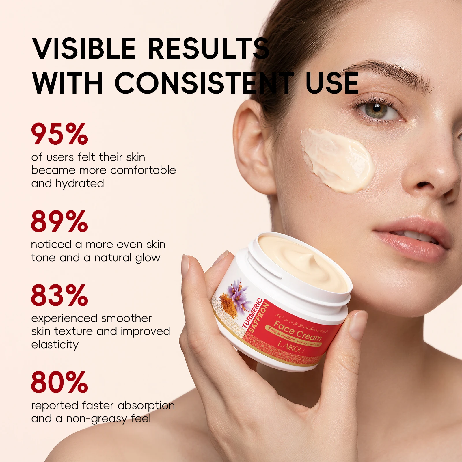 LAIKOU Turmeric Saffron Face Cream 30g Long-Lasting Hydration Smooth Fine Lines Refine Skin Tone Daily Care
LAIKOU Turmeric Saffron Face Cream 30g Long-Lasting Hydration Smooth Fine Lines Refine Skin Tone Daily Care
