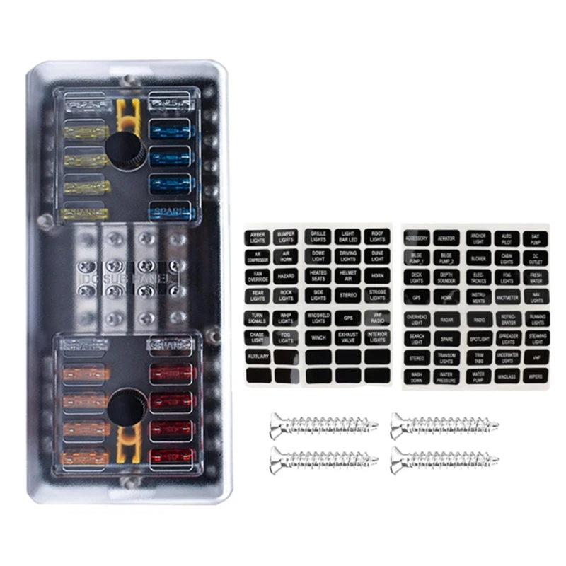 AB46-20 Way Blade Fuse Block 16 Circuit Fuse Holder Fuse DC SUB Panel With Ground And Cover For Car Boat Marine Trike Truck
AB46-20 Way Blade Fuse Block 16 Circuit Fuse Holder Fuse DC SUB Panel With Ground And Cover For Car Boat Marine Trike Truck