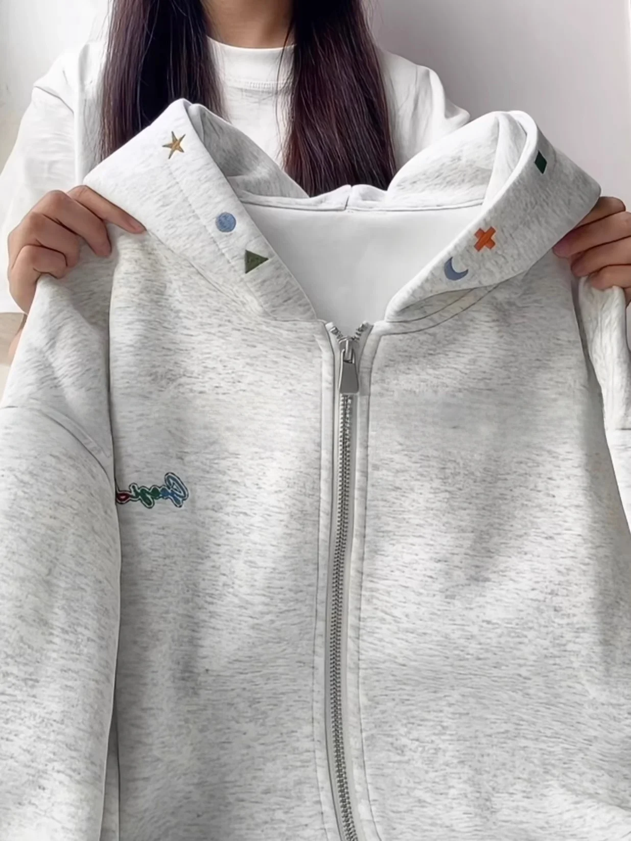 American Sle Cartoon Letter Embroidery Hoodie Women's Spring Autumn Loose Casual Versatile Open Cardigan Jaet
American Sle Cartoon Letter Embroidery Hoodie Women's Spring Autumn Loose Casual Versatile Open Cardigan Jaet