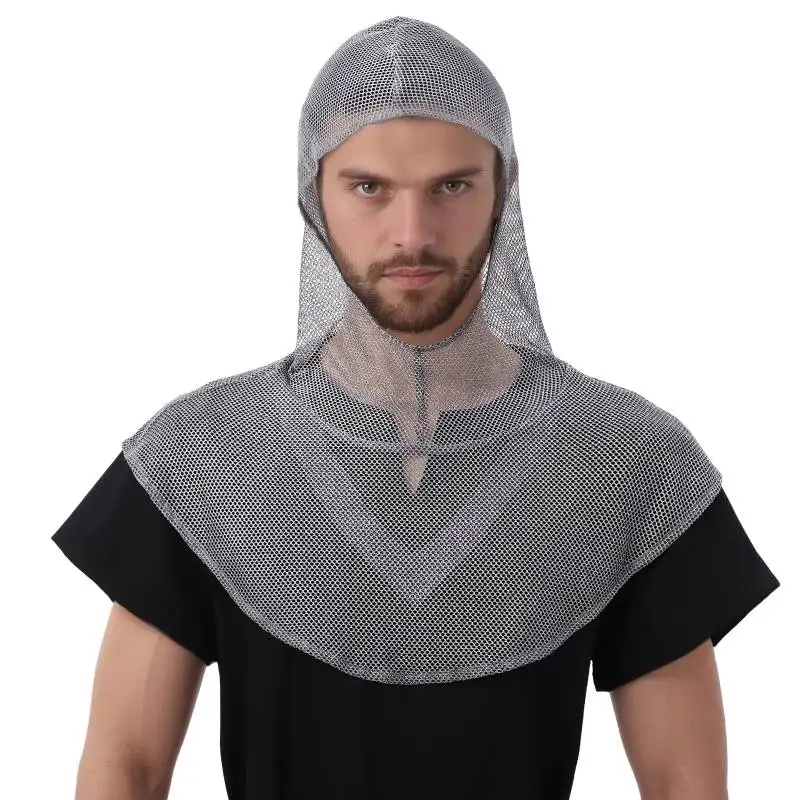 DAZCOS Renaissance Faux Chain Mail Coif Medieval Knight Cowl Crusader Armor Hood LARP Copsplay Costume Accessory for Halloween
DAZCOS Renaissance Faux Chain Mail Coif Medieval Knight Cowl Crusader Armor Hood LARP Copsplay Costume Accessory for Halloween