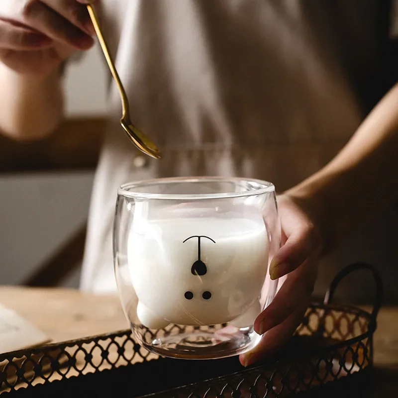 New High Borosilicate Glass Cup Double Layer Bear Household Glass Cup Coffee Breakfast Cup Milk Mug Cartoon Cute Home Essential
New High Borosilicate Glass Cup Double Layer Bear Household Glass Cup Coffee Breakfast Cup Milk Mug Cartoon Cute Home Essential