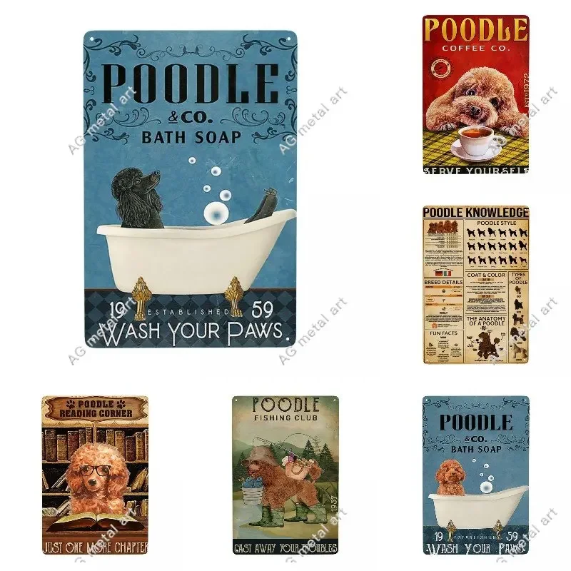 Vintage Dog Bath Soap Company Black Poodle Metal Sign Personalized Pet Dog Tin Plaque Yard Wall Decor Decorations Art
Vintage Dog Bath Soap Company Black Poodle Metal Sign Personalized Pet Dog Tin Plaque Yard Wall Decor Decorations Art