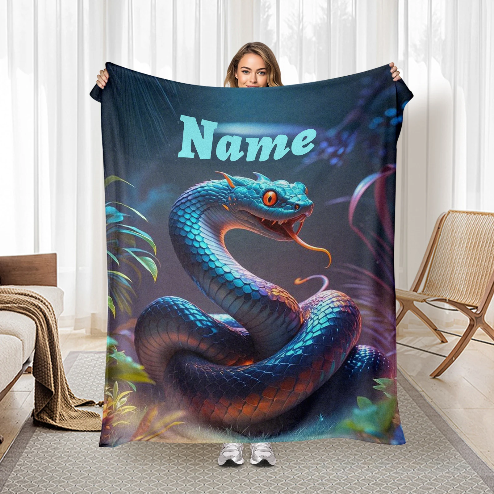 Zodiac Snake Flannel Blanket With Custom Text, Soft And Cozy For Family And Friends Celebrations
Zodiac Snake Flannel Blanket With Custom Text, Soft And Cozy For Family And Friends Celebrations