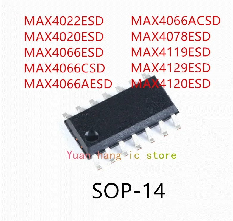 10 шт. MAX4022ESD MAX4020ESD MAX4066ESD MAX4066CSD MAX4066AESD MAX4066ACSD MAX4078ESD MAX4119ESD MAX4129ESD MAX4120ESD IC
10 шт. MAX4022ESD MAX4020ESD MAX4066ESD MAX4066CSD MAX4066AESD MAX4066ACSD MAX4078ESD MAX4119ESD MAX4129ESD MAX4120ESD IC