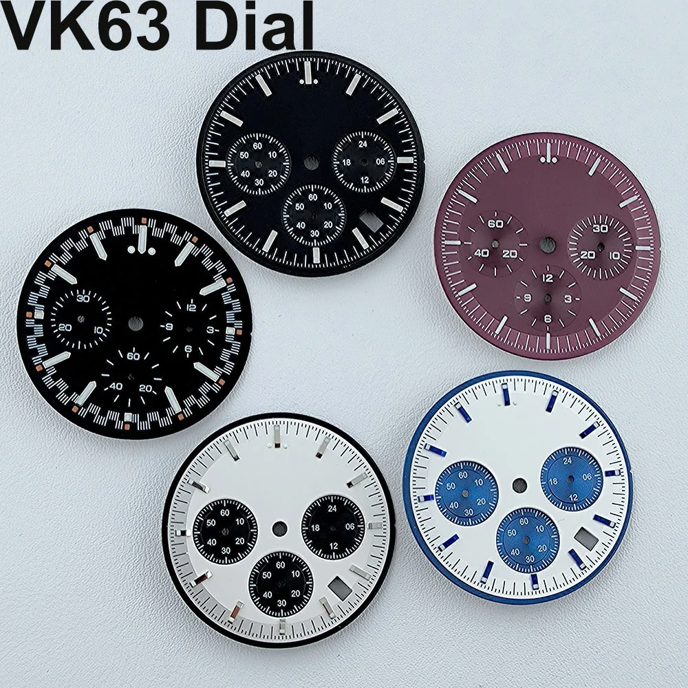 VK63 dial 32.5mm Custom Logo Dial Panda Dial Green luminous Dial fit VK63 movement watch accessories repair tools
VK63 dial 32.5mm Custom Logo Dial Panda Dial Green luminous Dial fit VK63 movement watch accessories repair tools