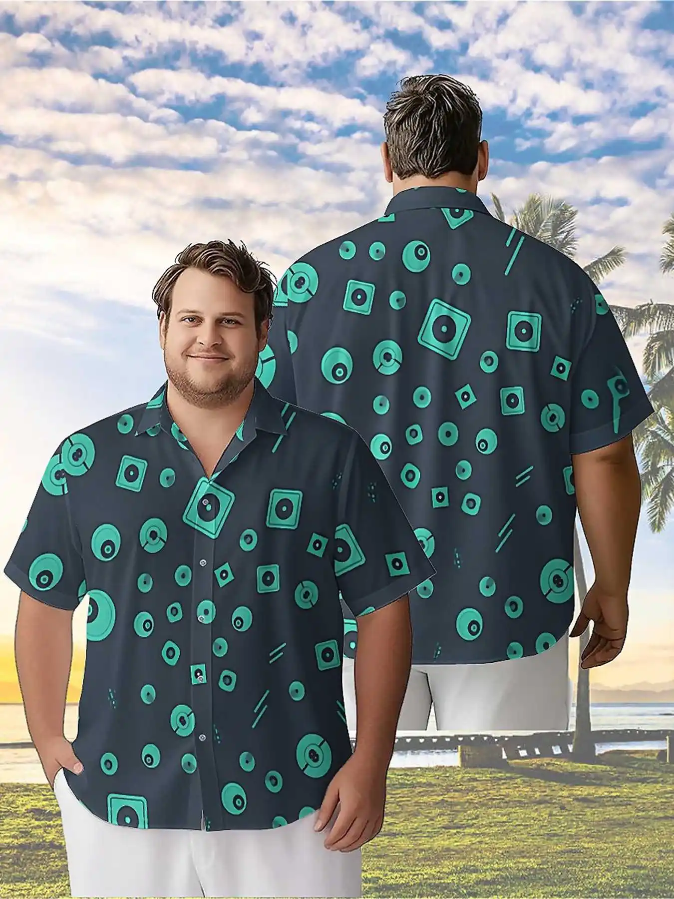 Men's Plus Size Hawaiian Shirts Geometry pattern, Button Up Shirts, Unisex Casual Clothing, Summer Tops
Men's Plus Size Hawaiian Shirts Geometry pattern, Button Up Shirts, Unisex Casual Clothing, Summer Tops