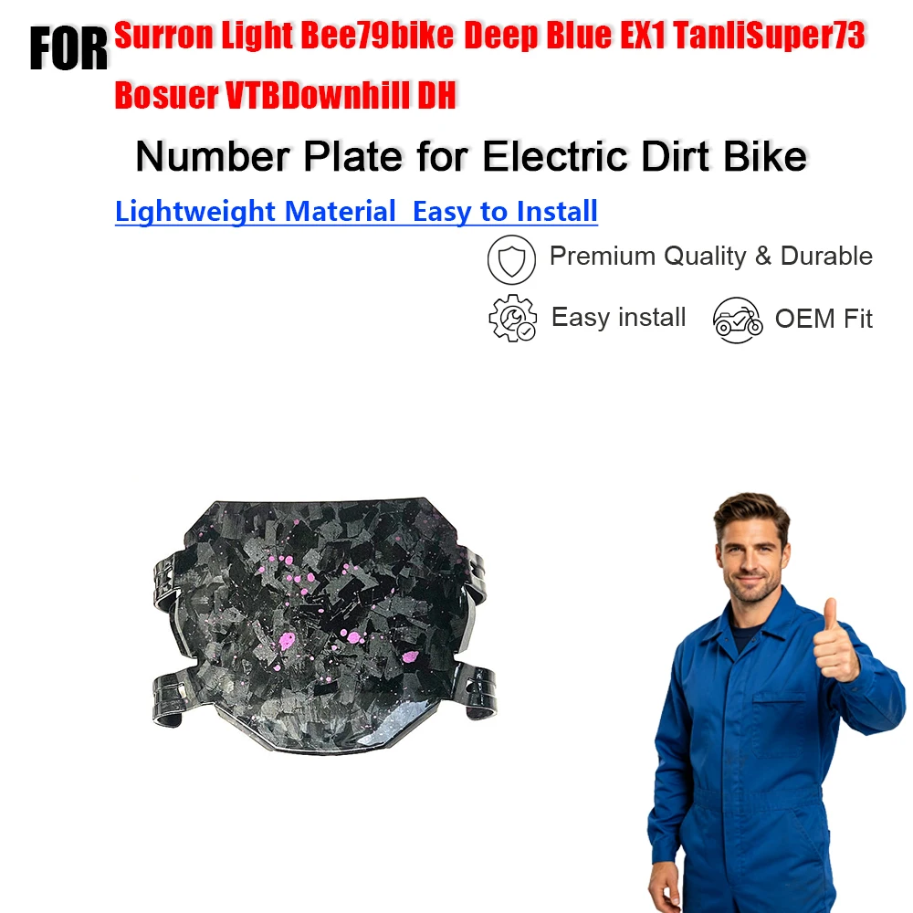 Number Plate for Surron Light Bee 79bike Deep Blue EX1 Tanli Super73 Bosuer VTB Downhill DH
Number Plate for Surron Light Bee 79bike Deep Blue EX1 Tanli Super73 Bosuer VTB Downhill DH