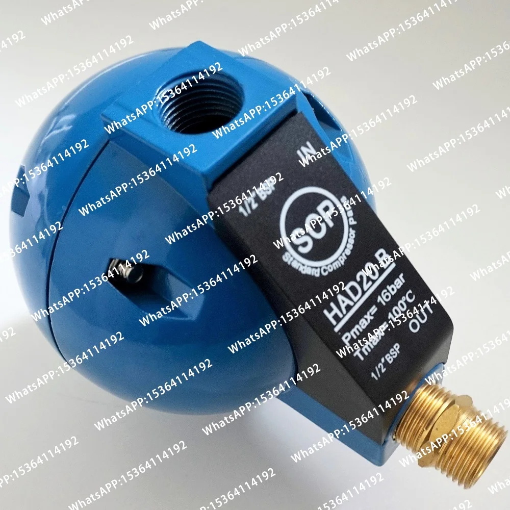 Round Ball Float Type Air Compressor Water Drain Valve 1/2 "BSP 400L/H 20 Bar Compressed Air Condensed Fluid Auto-drainer
Round Ball Float Type Air Compressor Water Drain Valve 1/2 "BSP 400L/H 20 Bar Compressed Air Condensed Fluid Auto-drainer