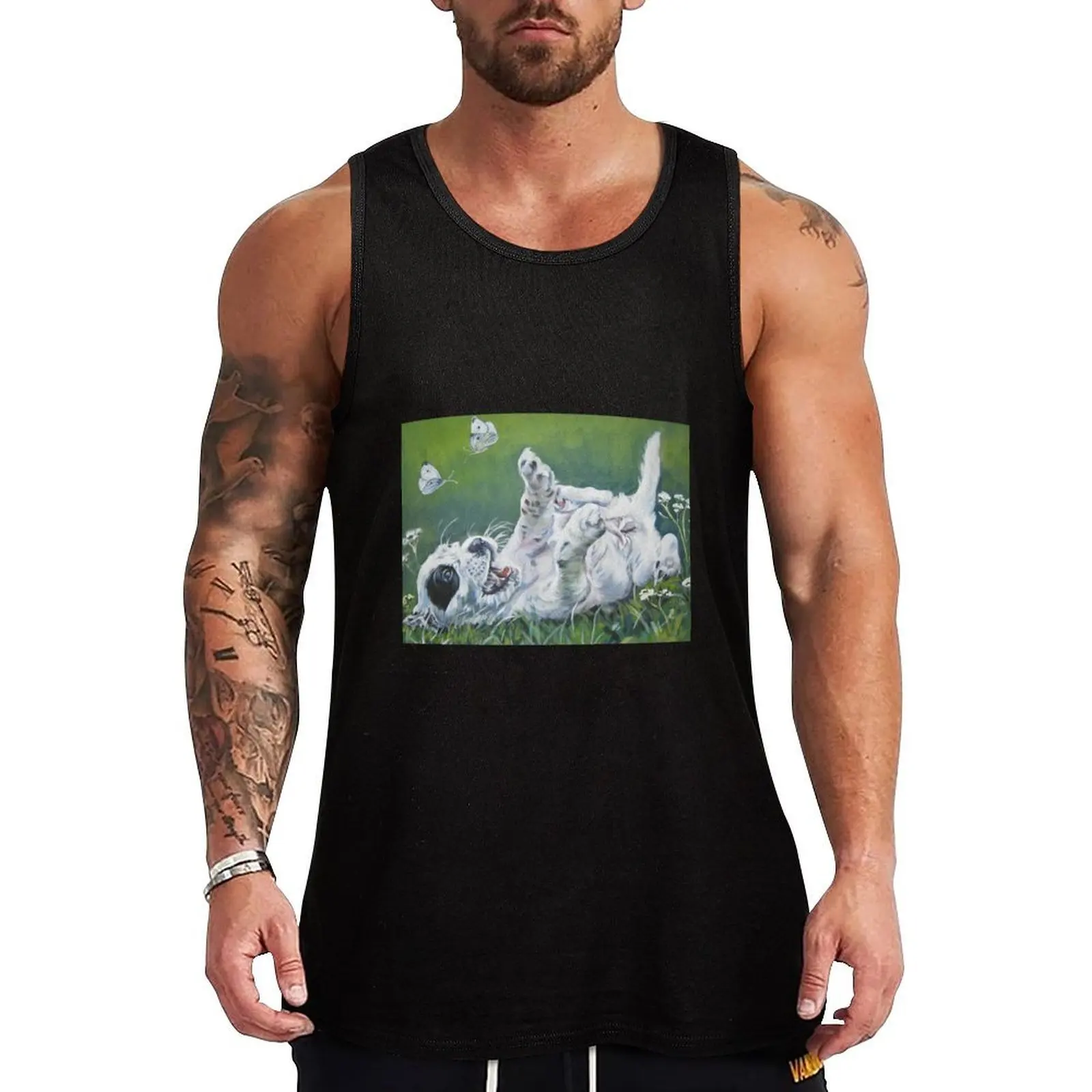 English Setter Fine Art Painting Tank Top sleeveless t-shirts for men male top gym men Men's tops
English Setter Fine Art Painting Tank Top sleeveless t-shirts for men male top gym men Men's tops