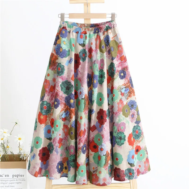 2024 Women Spring Summer Retro High Waist Floral Print Skirt Female Cotton Linen Long Skirts Ladies Loose Casual Skirts B61
2024 Women Spring Summer Retro High Waist Floral Print Skirt Female Cotton Linen Long Skirts Ladies Loose Casual Skirts B61