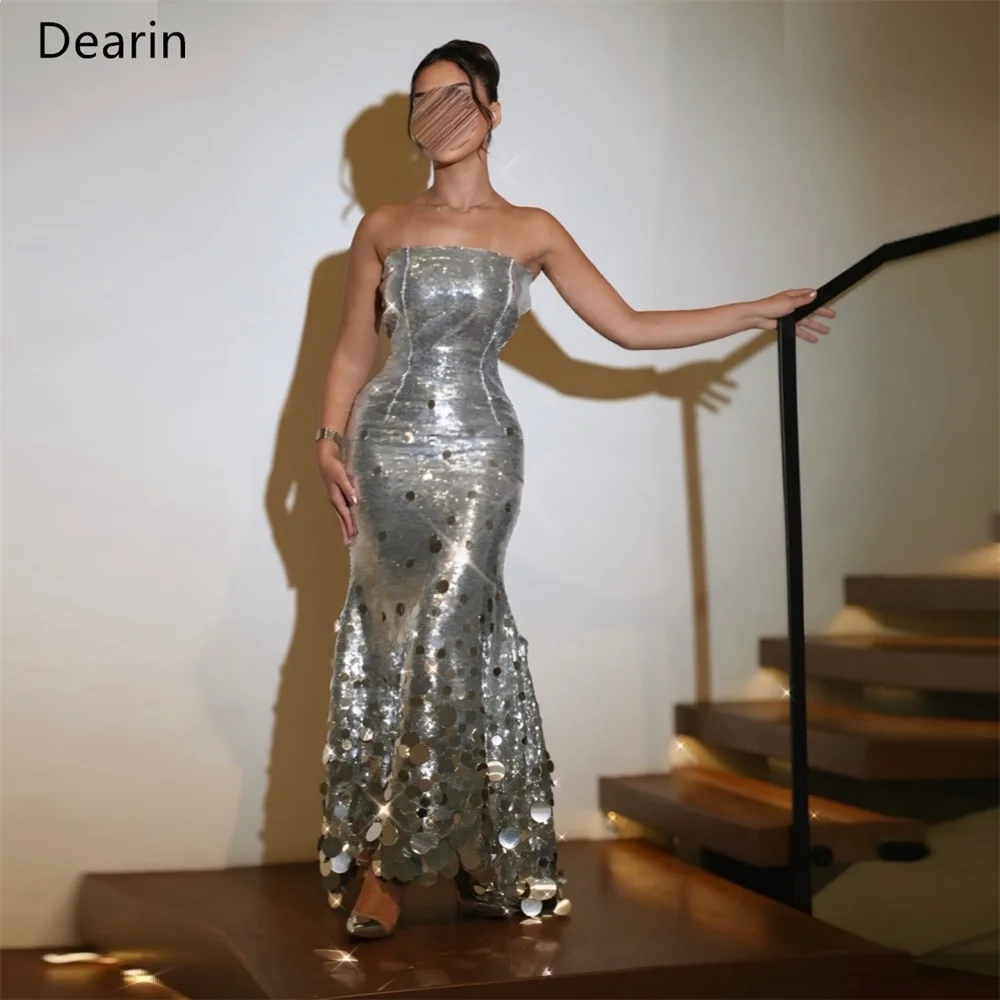 Customized Formal Gown Evening Prom Dress Dearin Strapless Mermaid Floor Length Skirts Sequin Draped Sleeveless Bespoke Occasion
Customized Formal Gown Evening Prom Dress Dearin Strapless Mermaid Floor Length Skirts Sequin Draped Sleeveless Bespoke Occasion